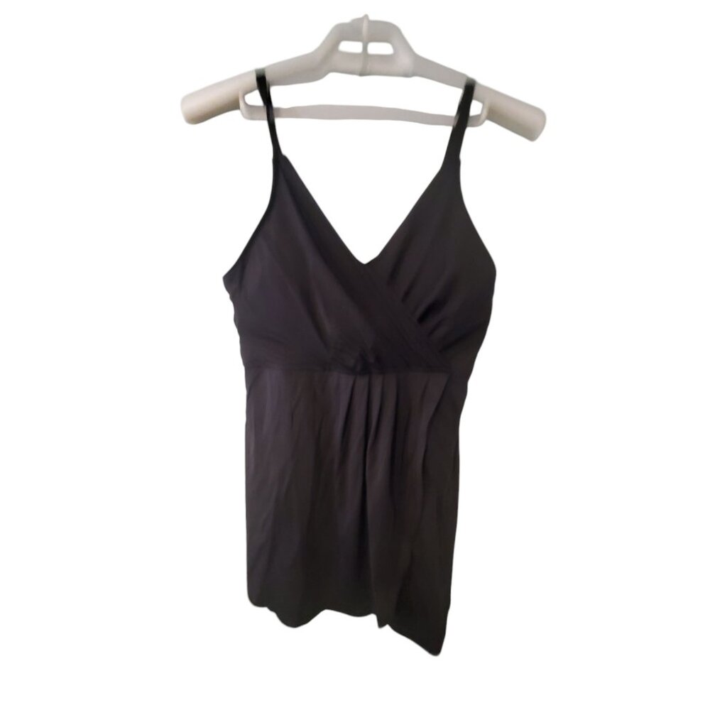 Lands End nwot new one piece swimsuit dress womens size XXL surplice black